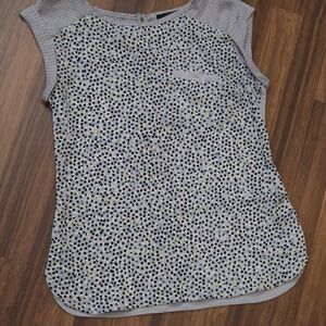 The Limited Light Gray Polka Dot Tank Top